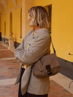 Fendi Tobacco Zucca Mamma Baguette Bag