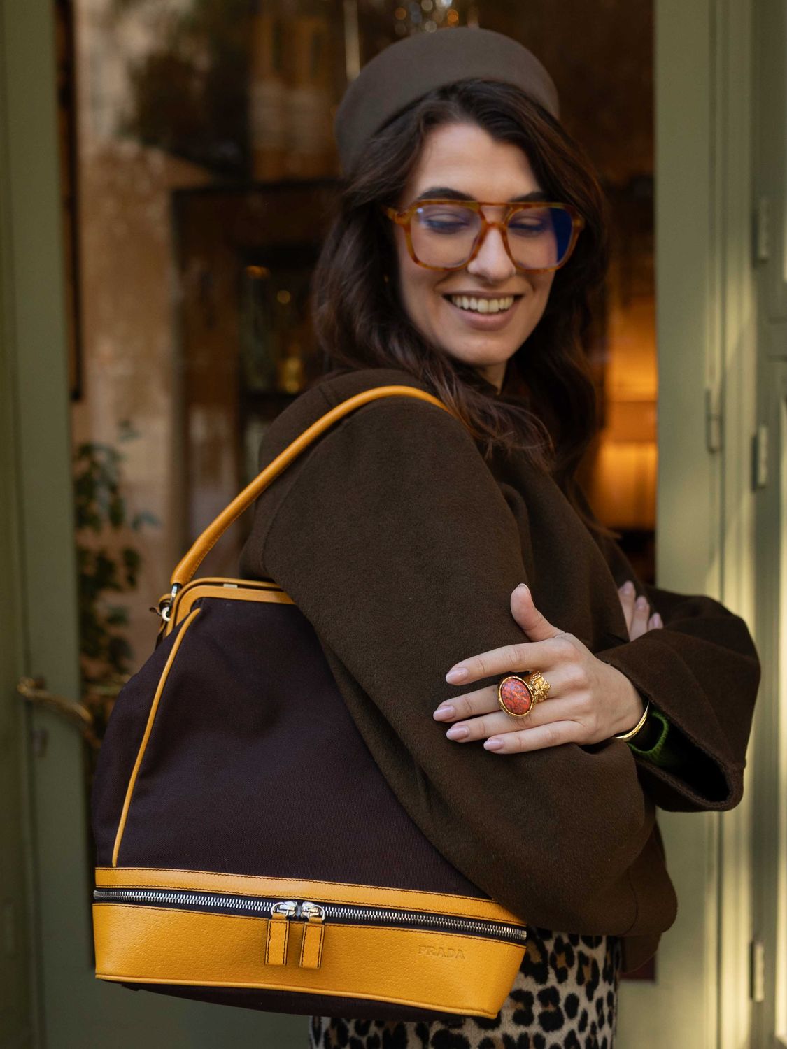 Prada Canvas Frame Bag