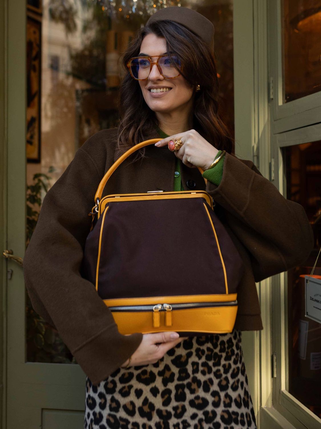 Prada Canvas Frame Bag