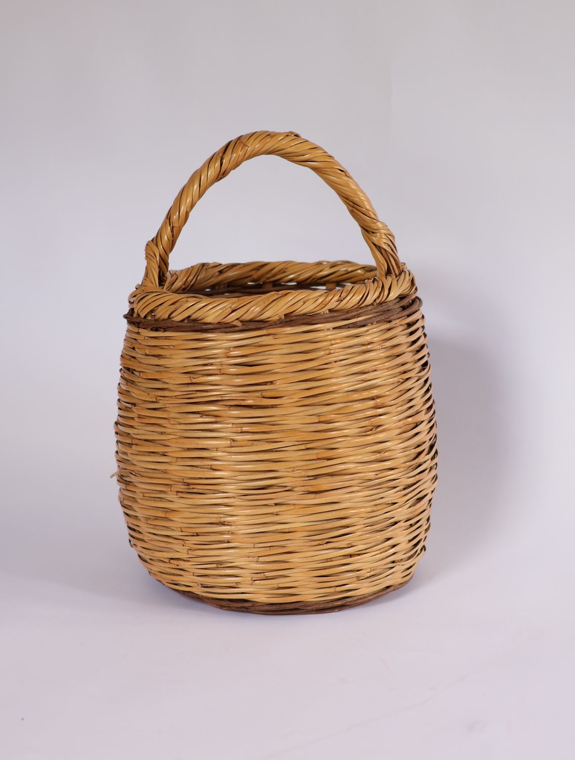 Vintage Handwoven Wicker Basket