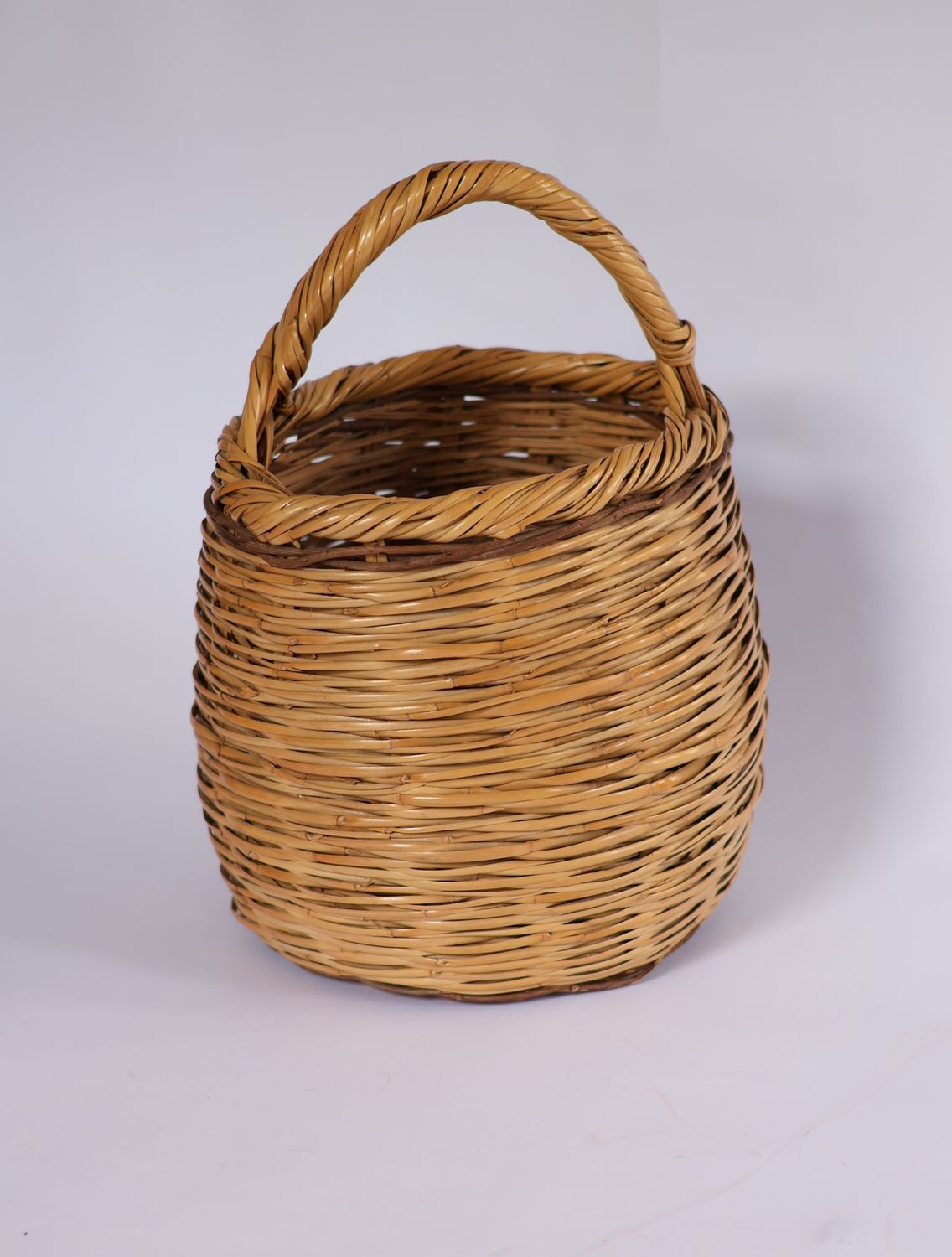 Vintage Handwoven Wicker Basket