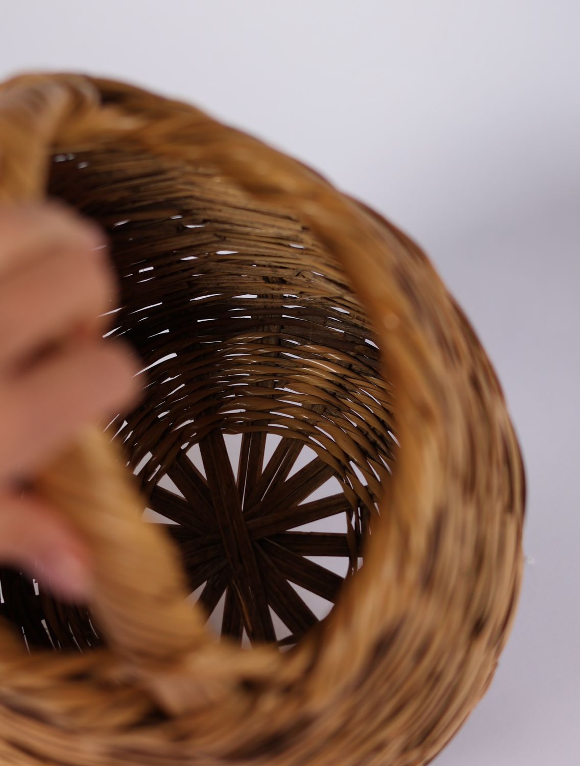 Vintage Handwoven Wicker Basket