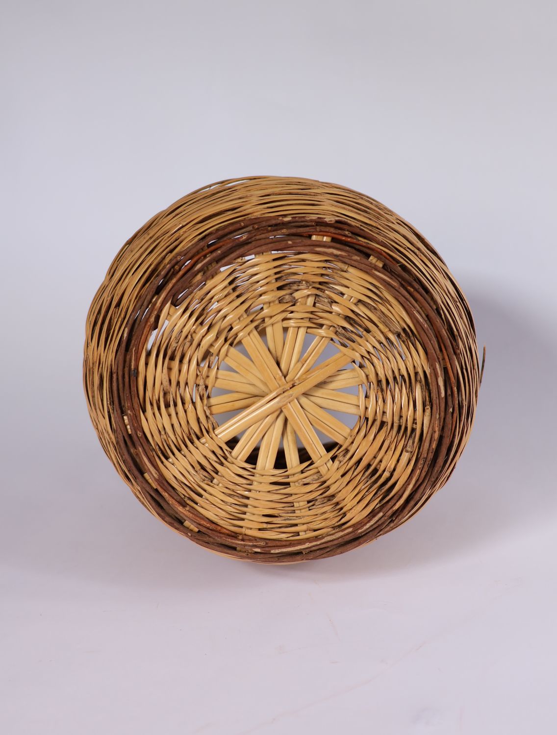 Vintage Handwoven Wicker Basket