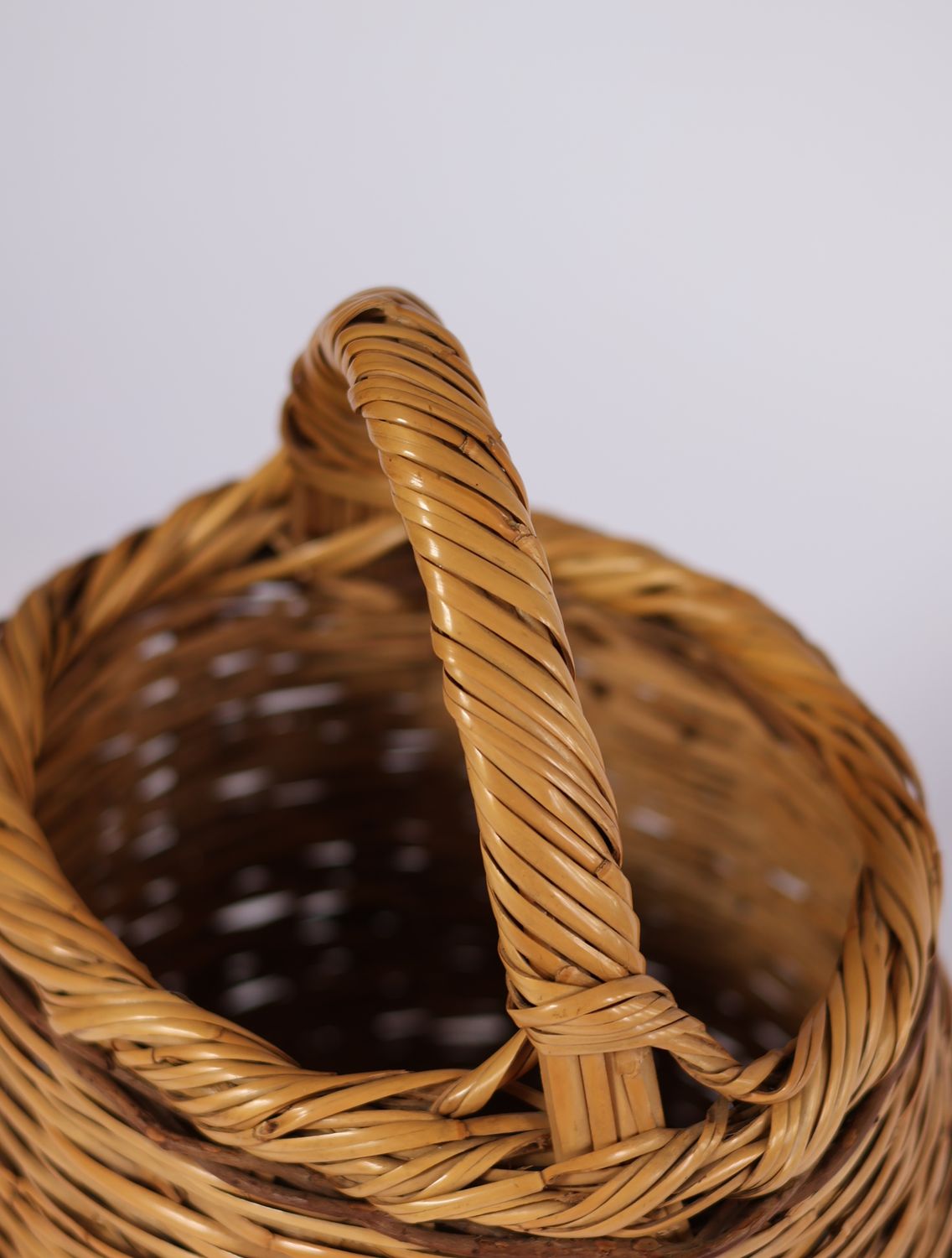 Vintage Handwoven Wicker Basket