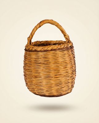 Vintage Handwoven Wicker Basket
