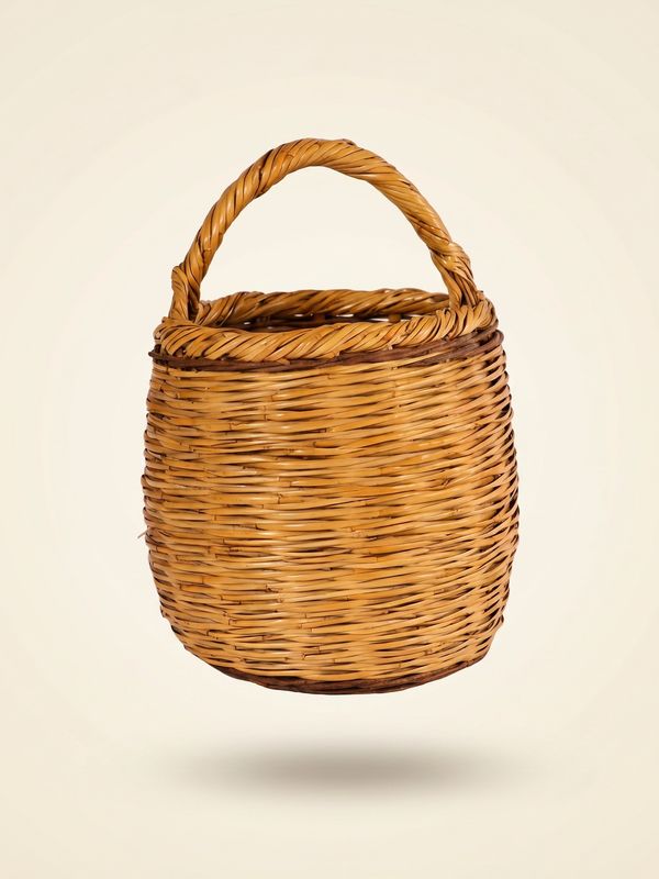 Vintage Handwoven Wicker Basket
