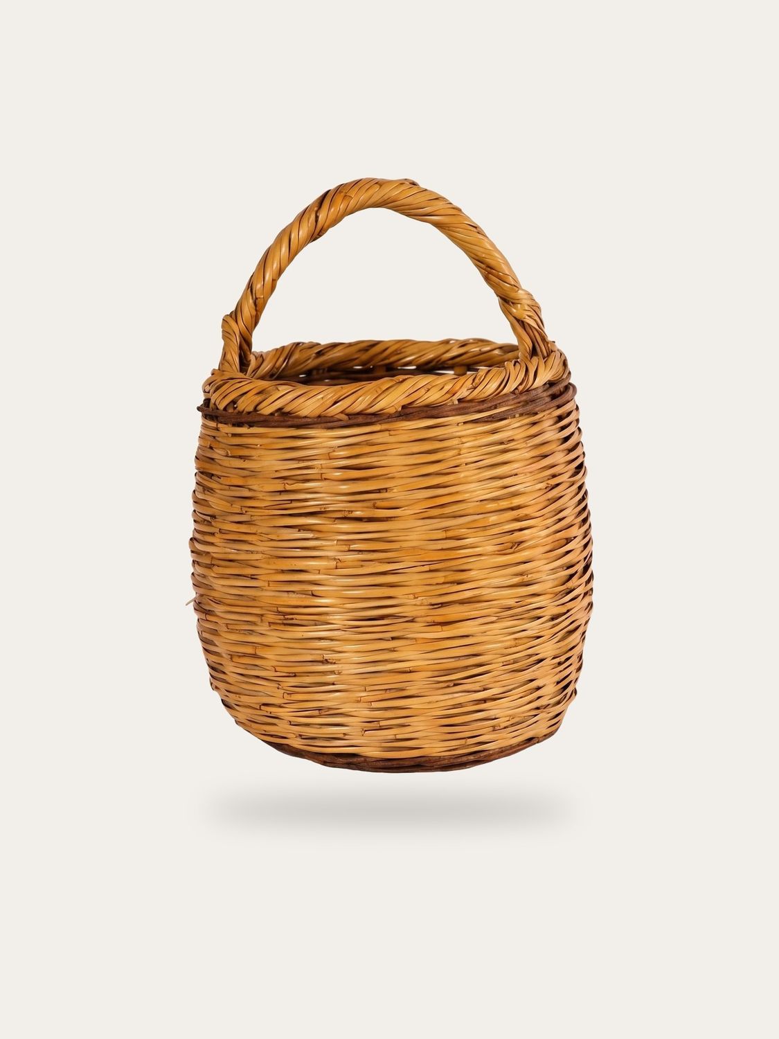 Vintage Handwoven Wicker Basket