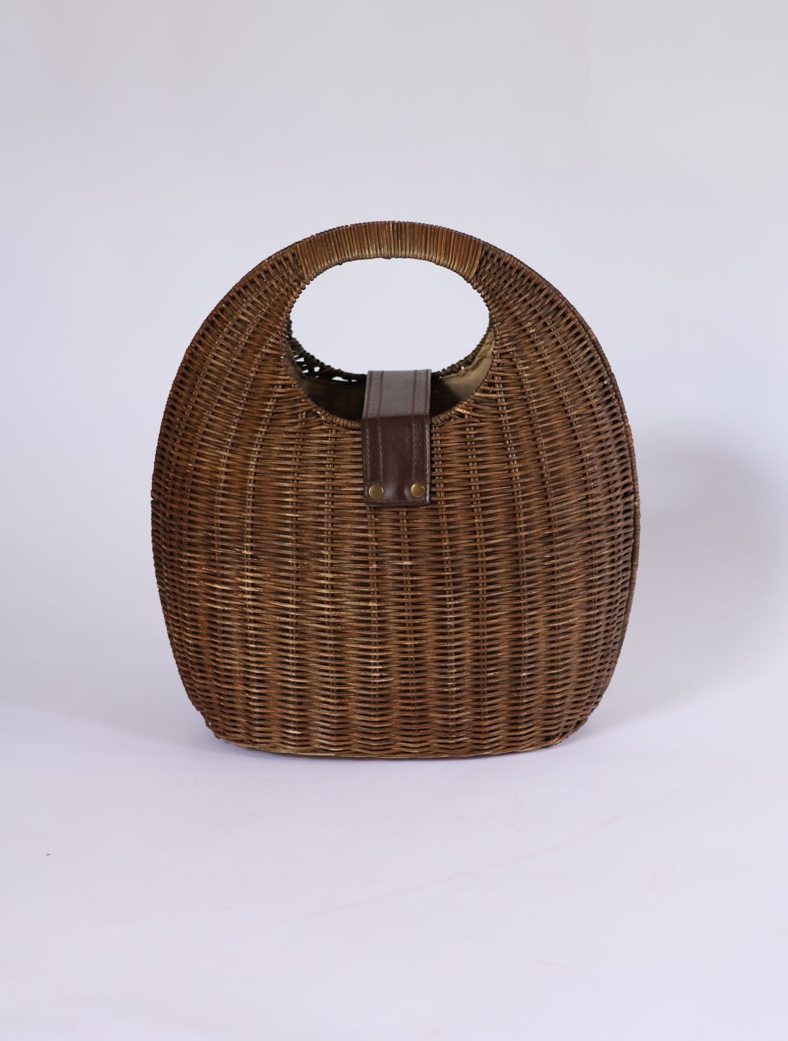 Vintage Wicker Top Handle Bag
