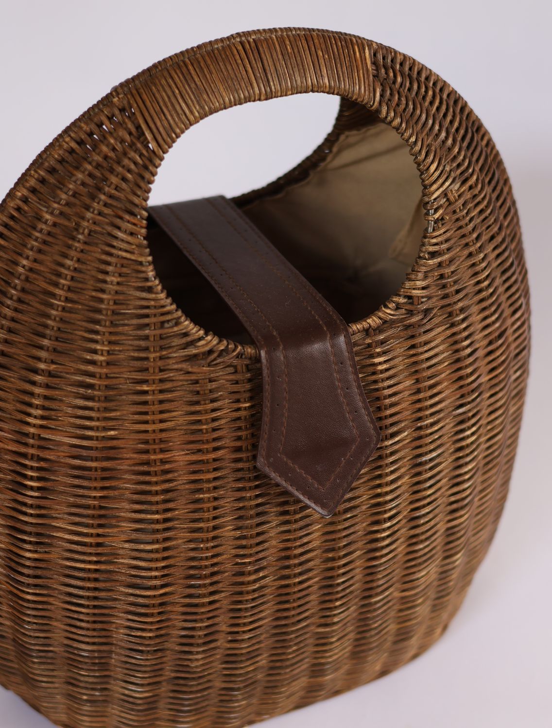 Vintage Wicker Top Handle Bag