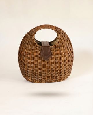 Vintage Wicker Top Handle Bag