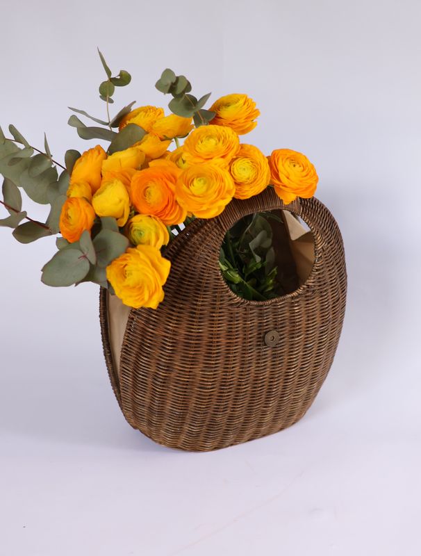 Vintage Wicker Top Handle Bag
