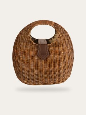 Vintage Wicker Top Handle Bag