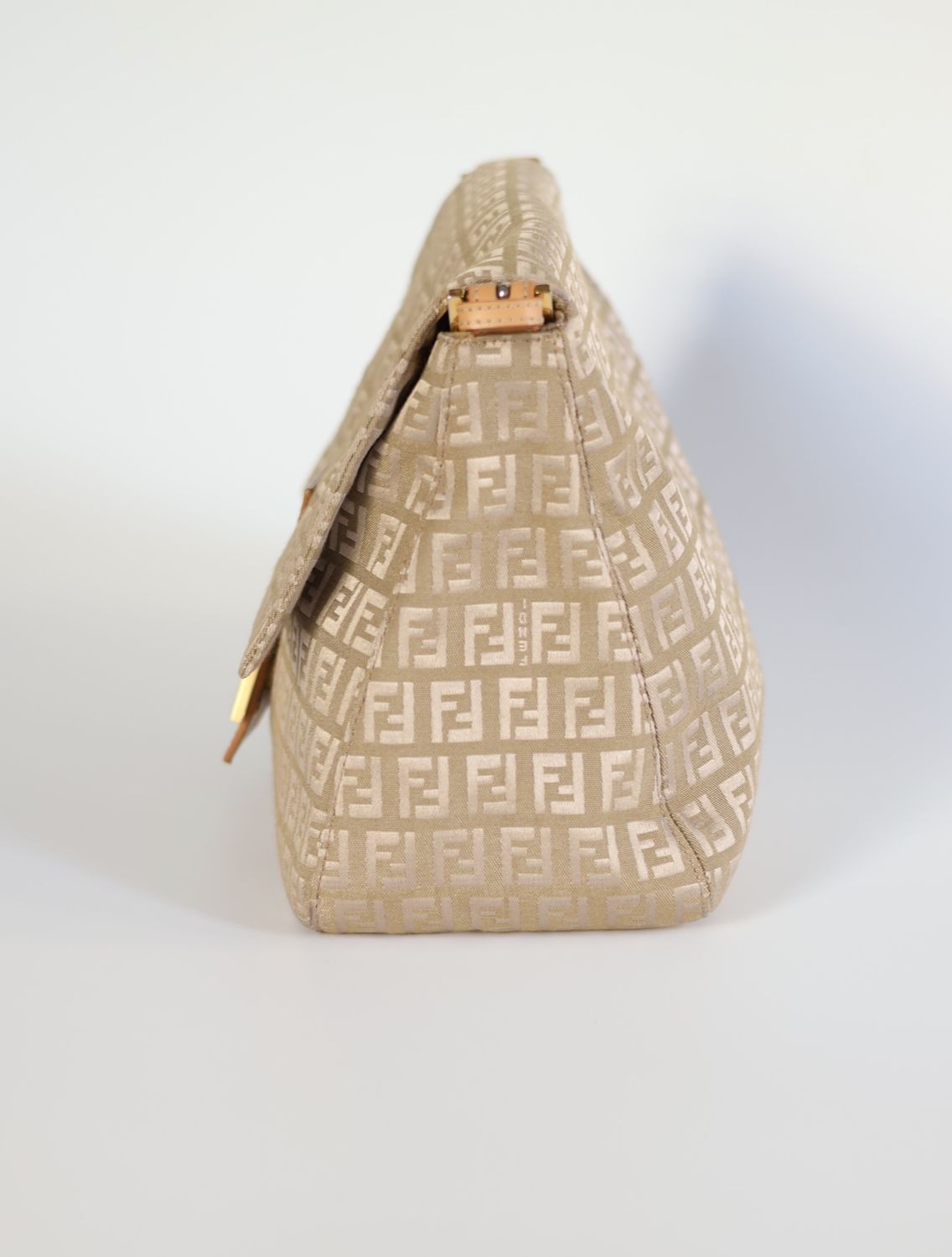 Fendi Cream Zucca Mamma Baguette Bag