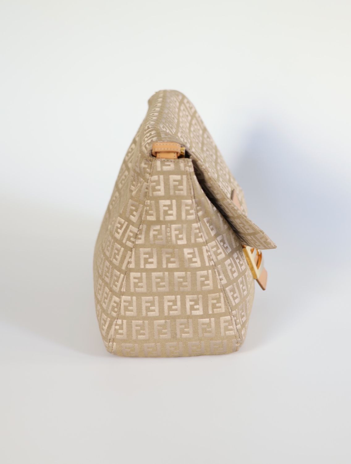 Fendi Cream Zucca Mamma Baguette Bag