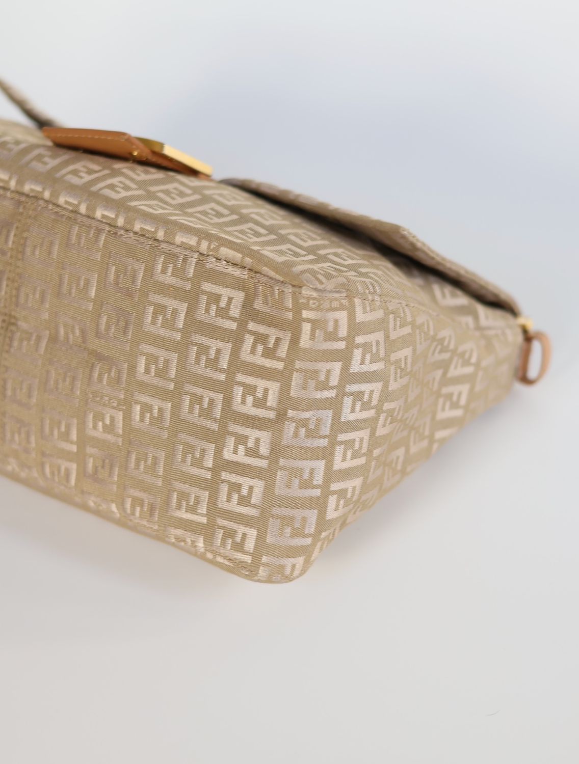 Fendi Cream Zucca Mamma Baguette Bag
