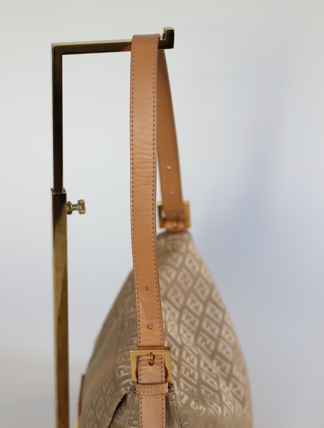 Fendi Cream Zucca Mamma Baguette Bag