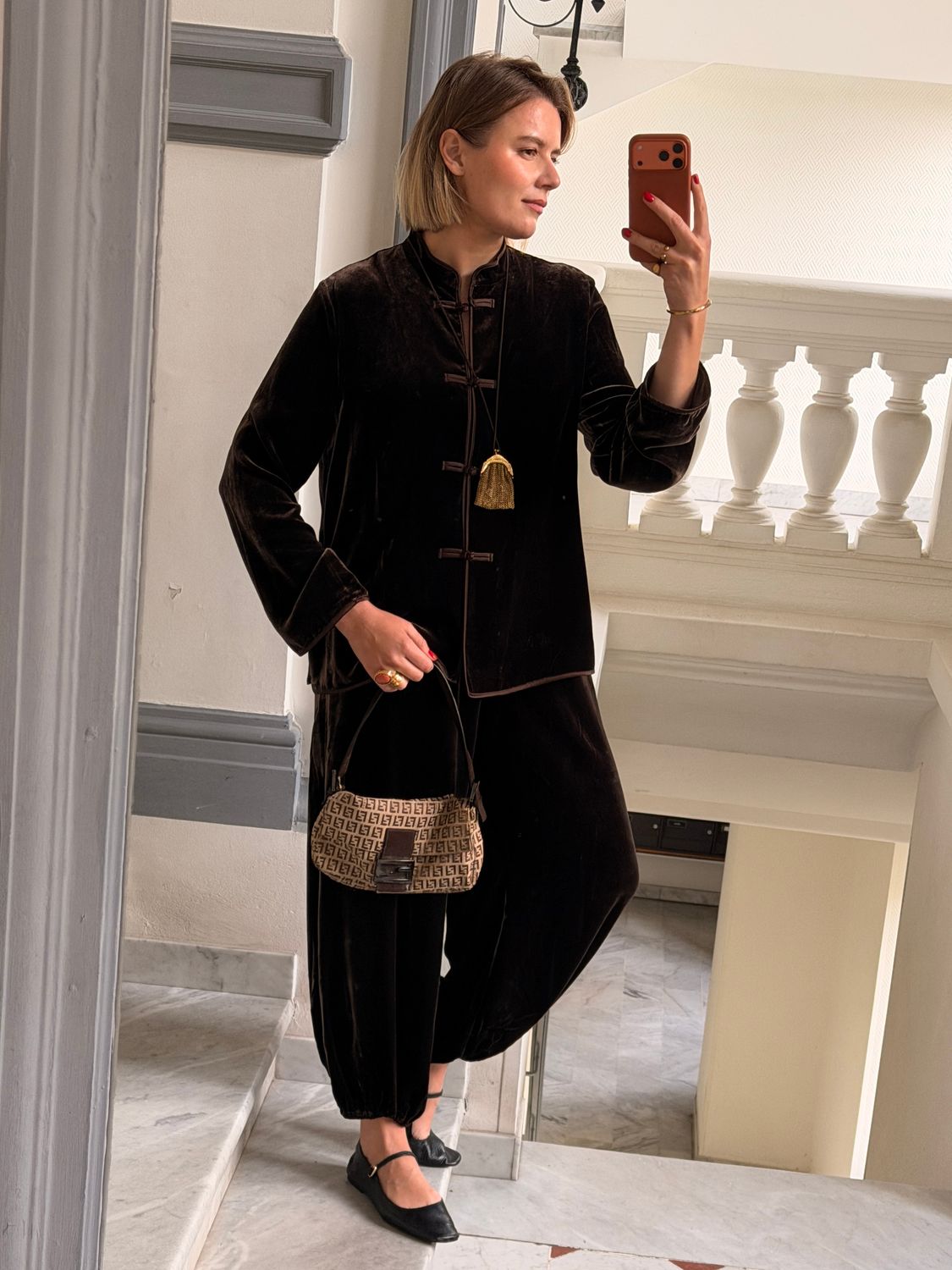Fendi Zucca Classic Baguette Bag