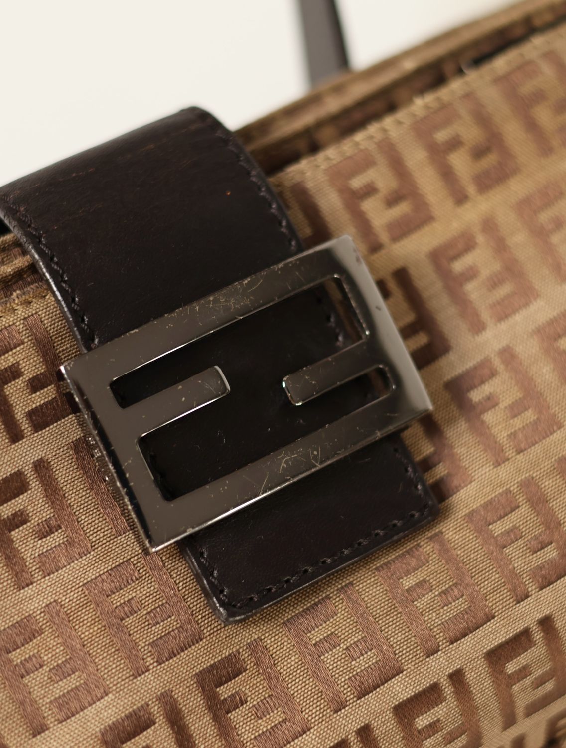 Fendi Tobacco Zucca Baguette Bag