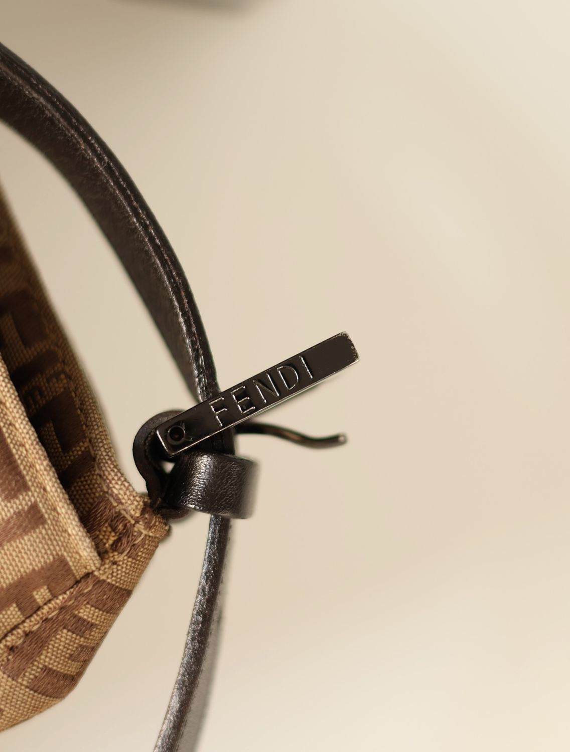 Fendi Tobacco Zucca Baguette Bag