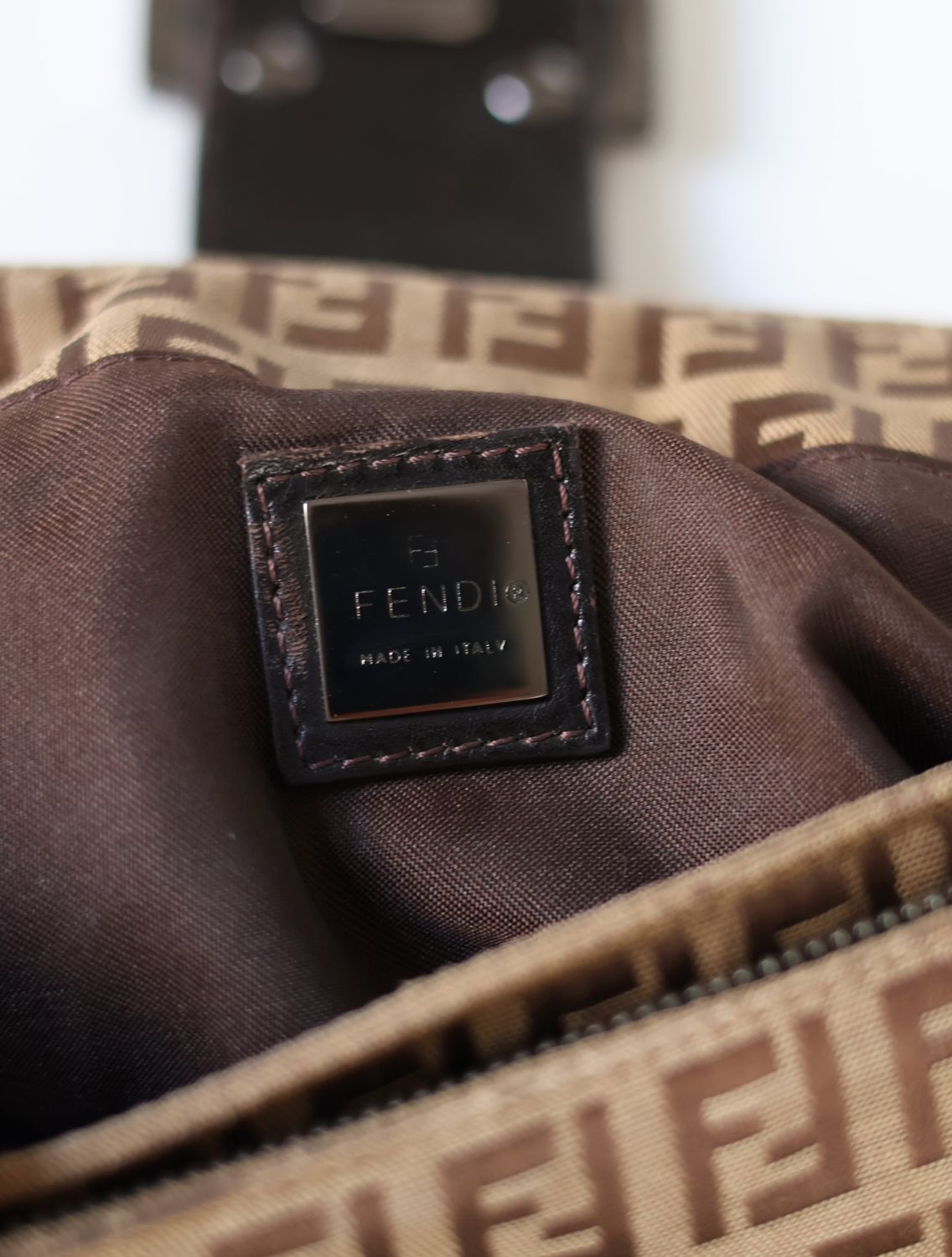 Fendi Tobacco Zucca Baguette Bag
