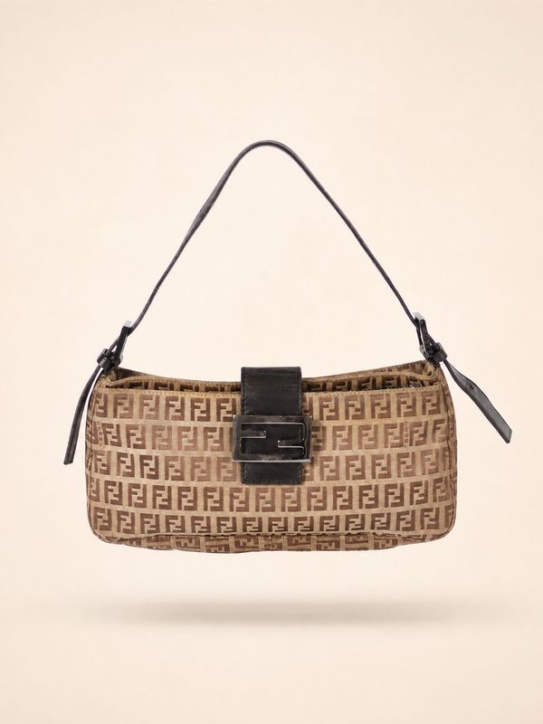 Fendi Tobacco Zucca Baguette Bag
