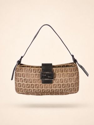 Fendi Tobacco Zucca Baguette Bag