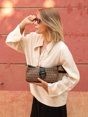 Fendi Tobacco Zucca Baguette Bag