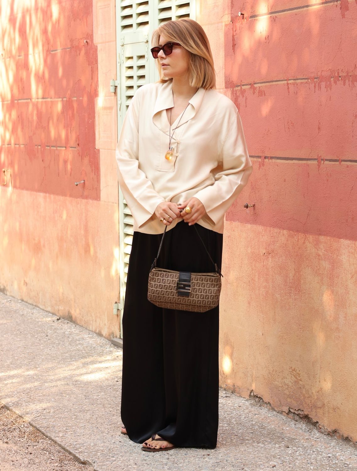 Fendi Tobacco Zucca Baguette Bag
