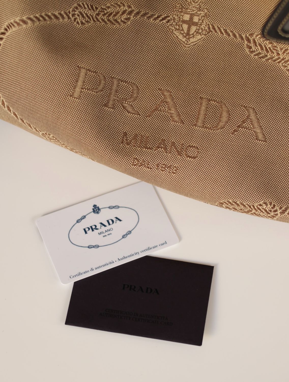Prada Jacquard Canvas Bag