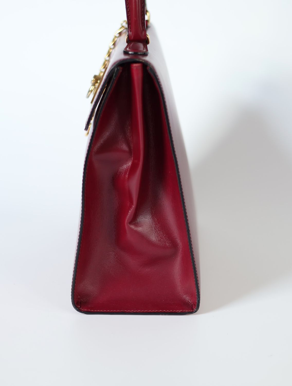 Celine 90s Burgundy Top Handle Bag