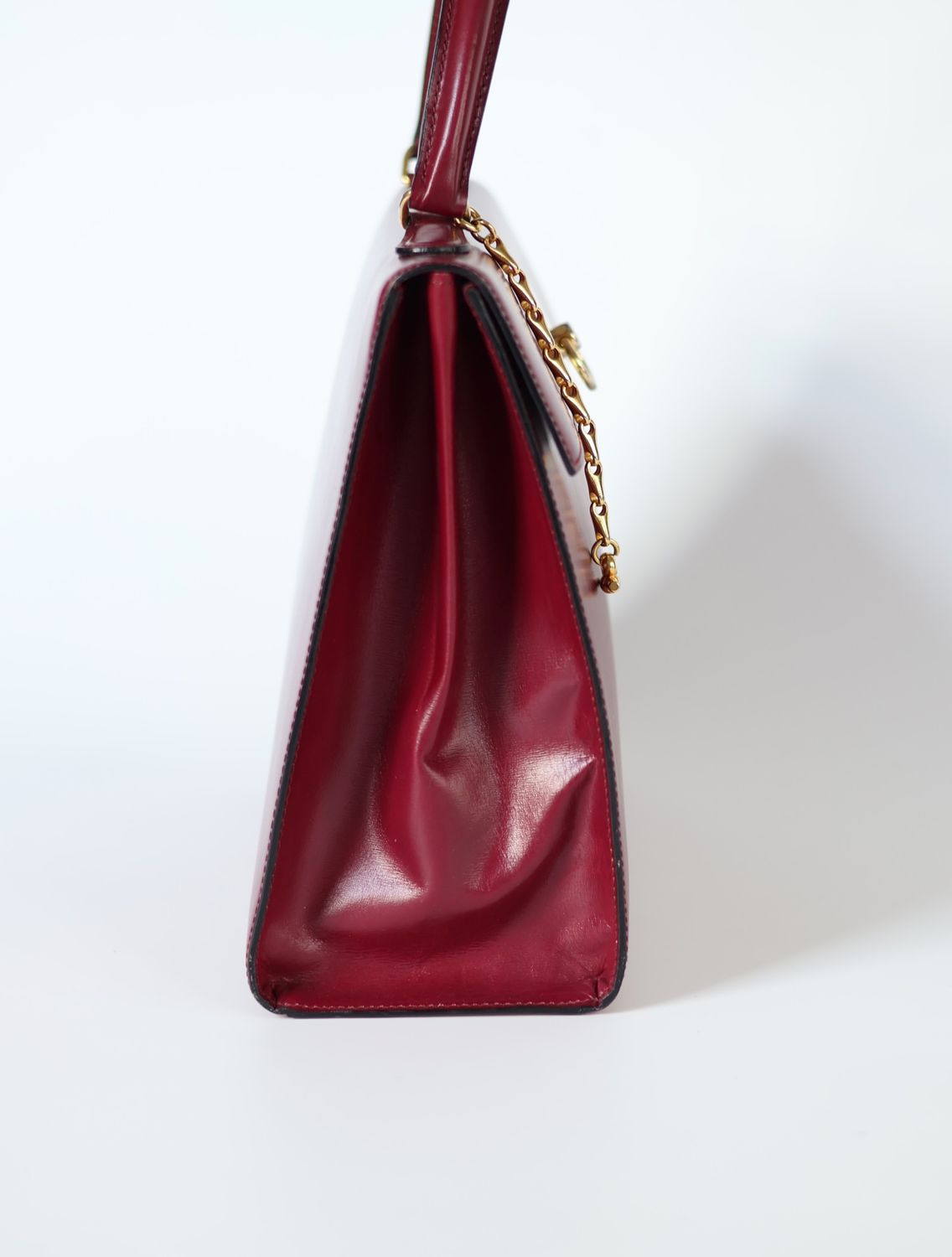 Celine 90s Burgundy Top Handle Bag
