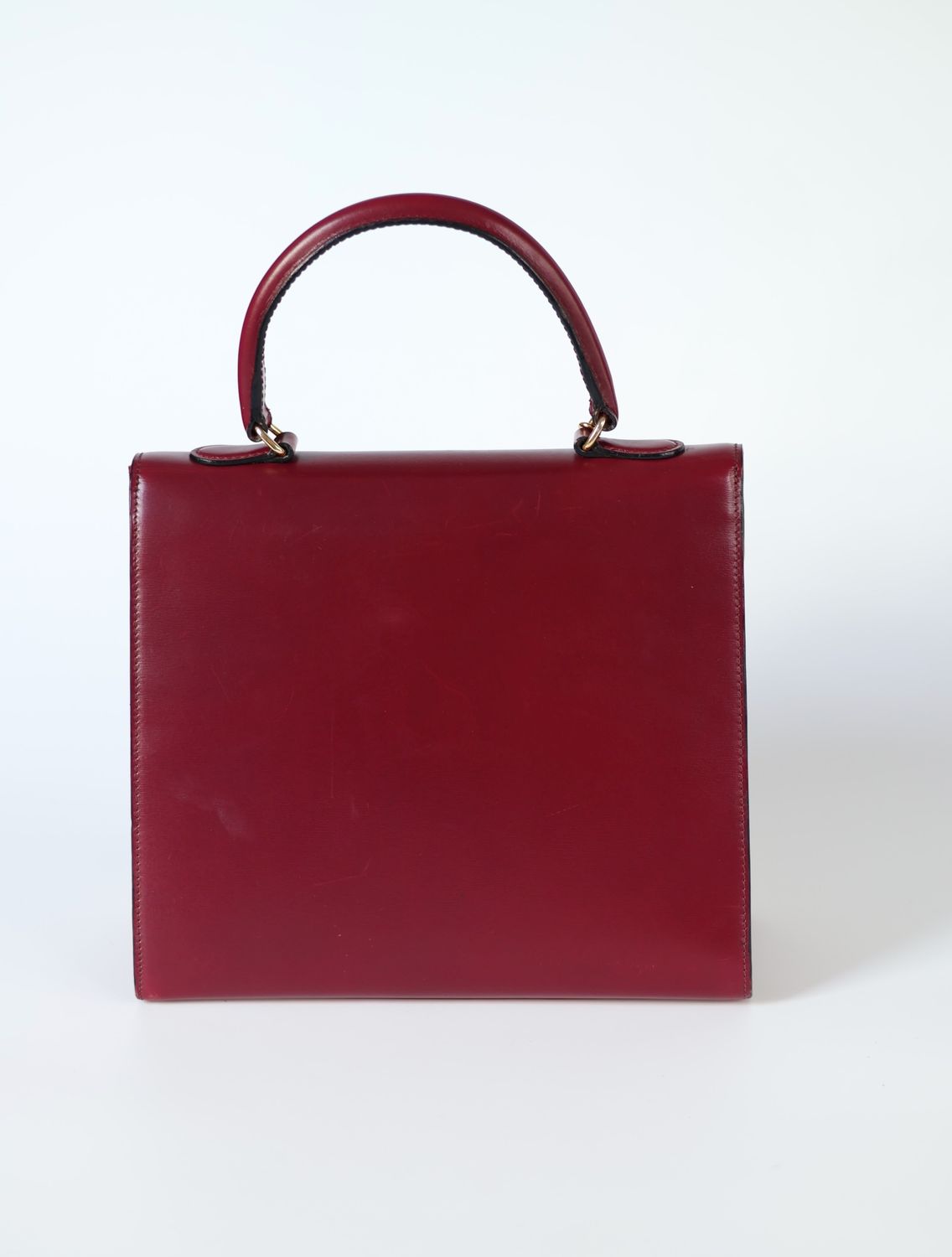 Celine 90s Burgundy Top Handle Bag