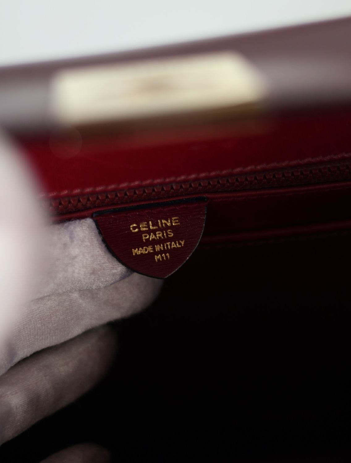 Celine 90s Burgundy Top Handle Bag
