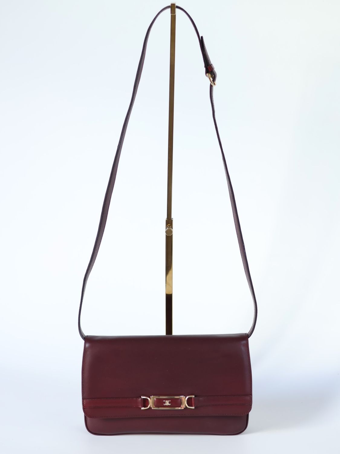 Celine Burgundy Classic Bag