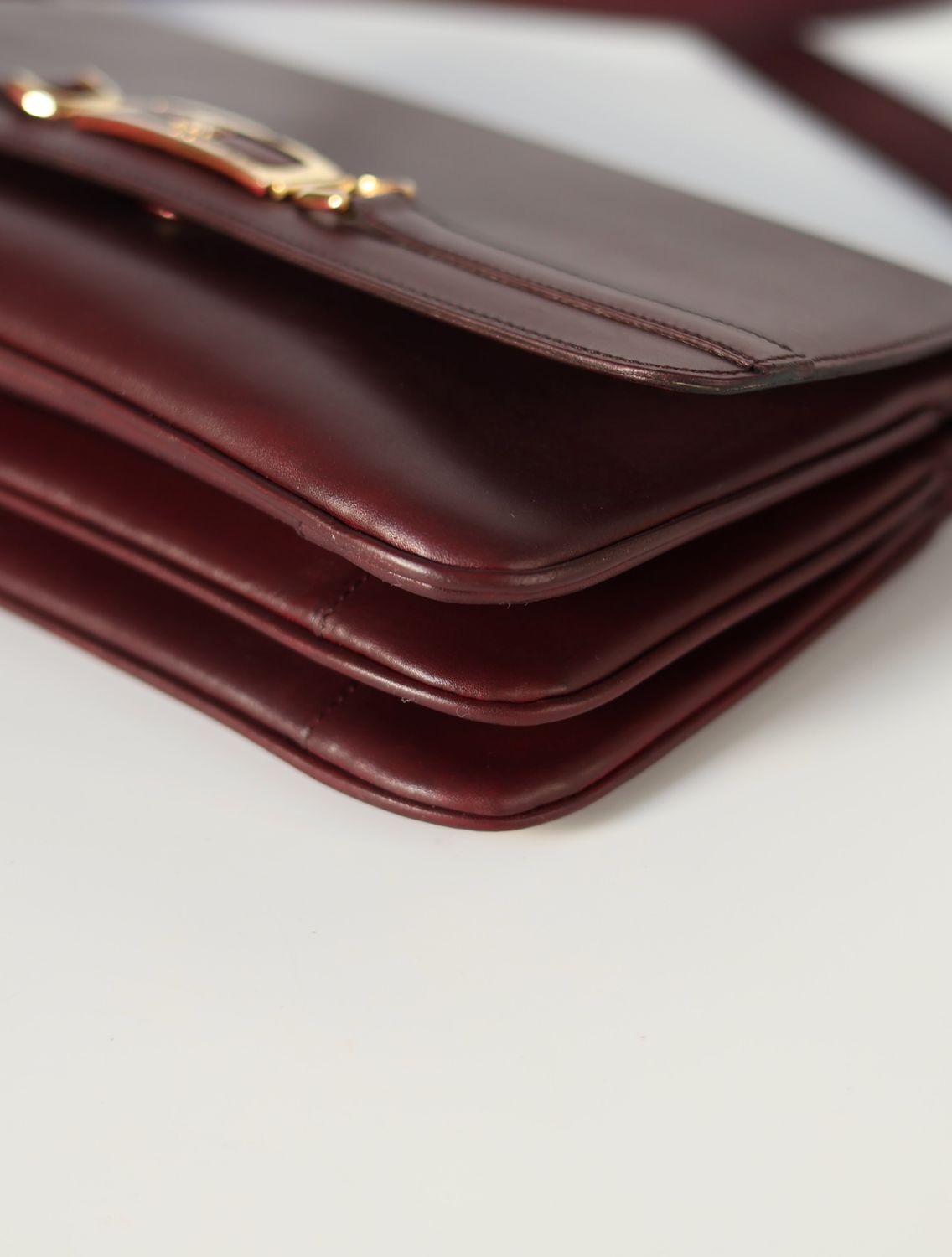 Celine Burgundy Classic Bag