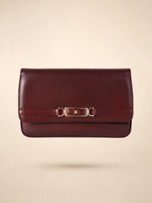 Celine Burgundy Classic Bag
