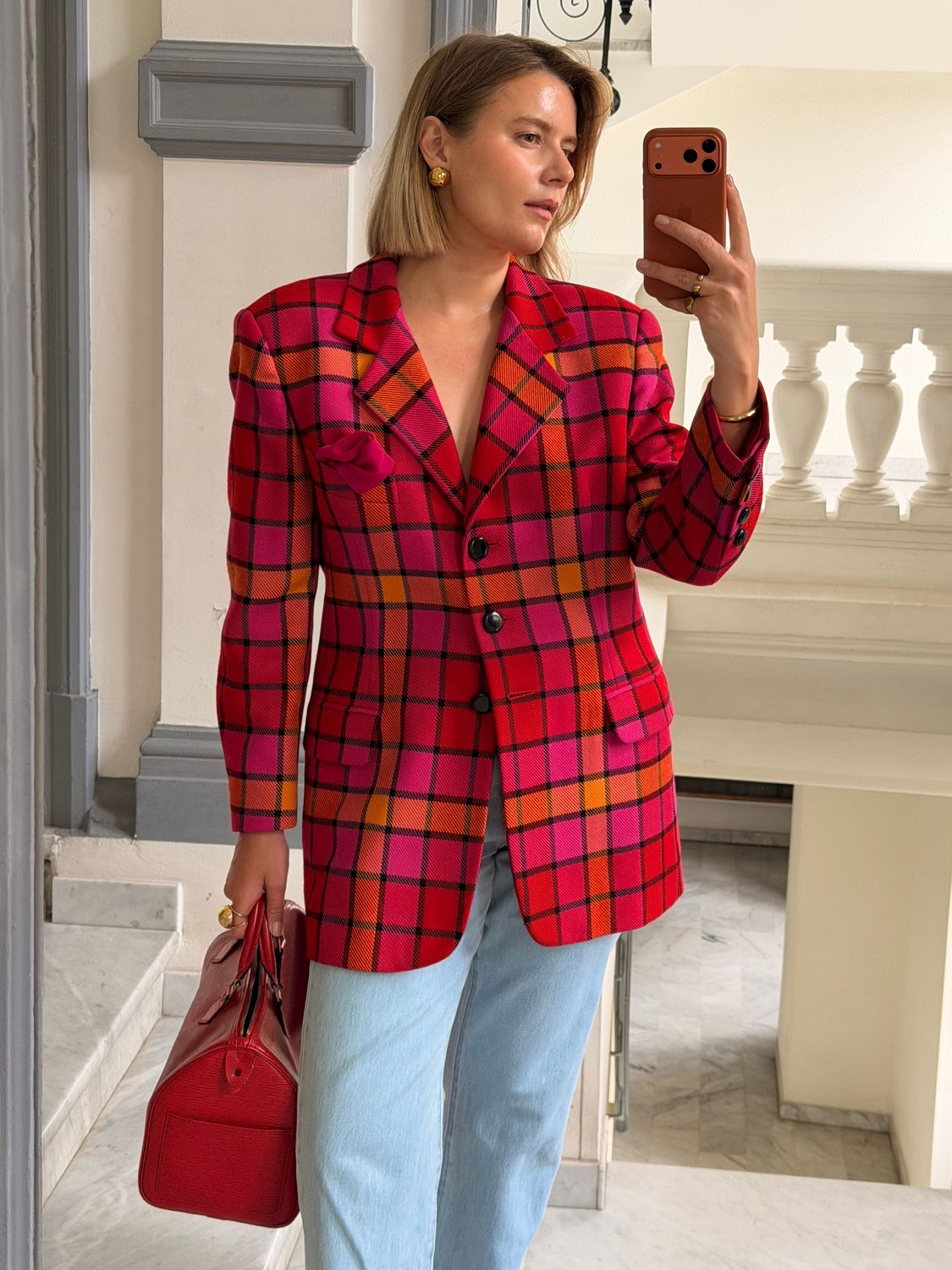 Escada Tartan Blazer
