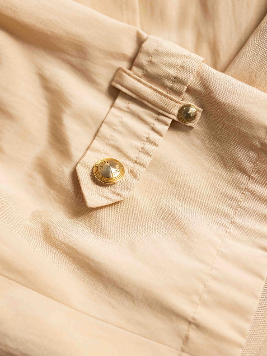 Delmod Minimal Beige Trench-Coat