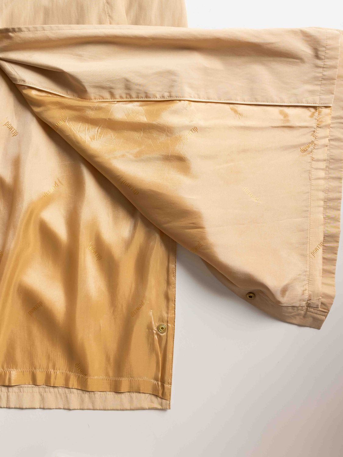 Delmod Minimal Beige Trench-Coat