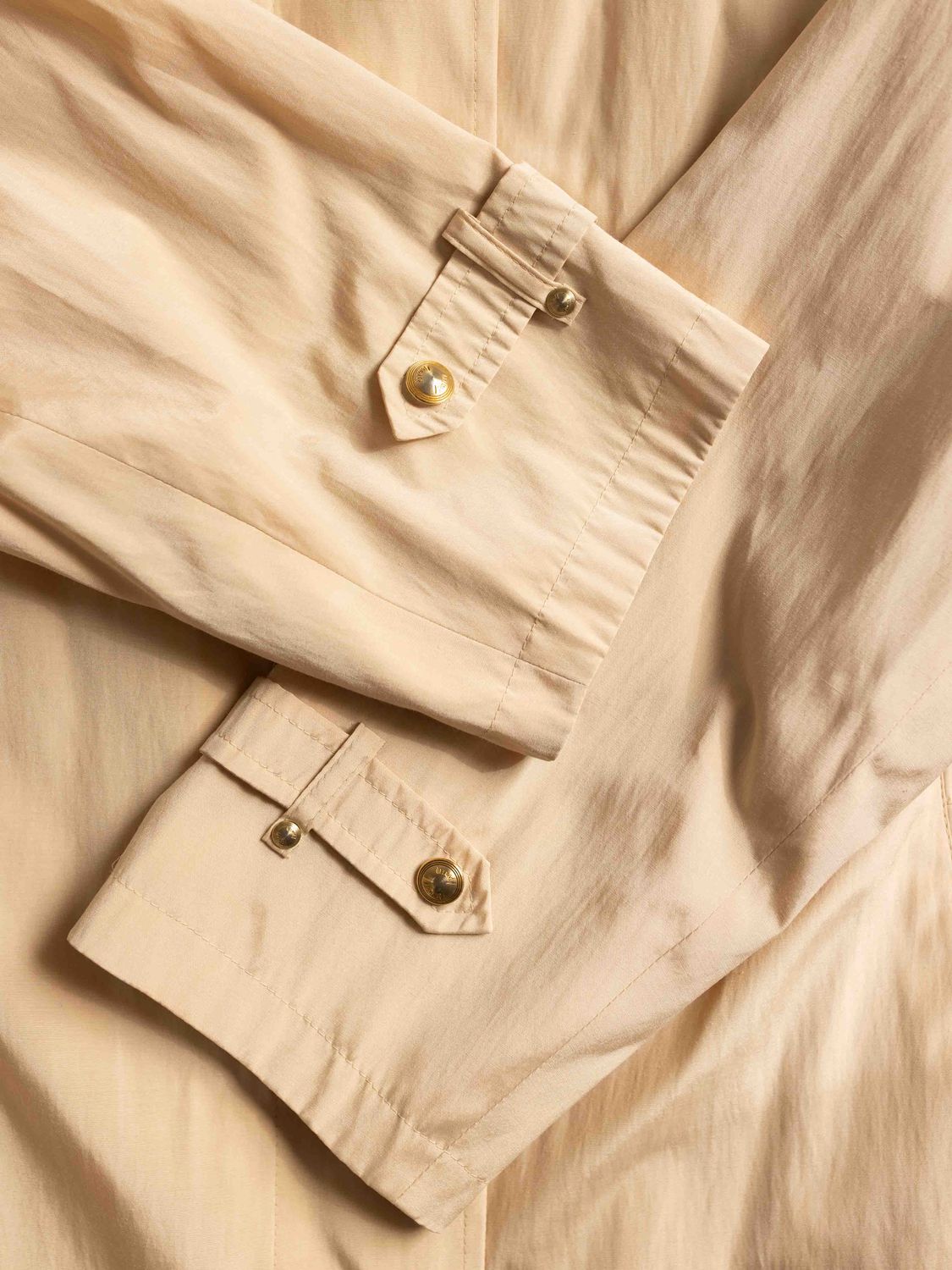 Delmod Minimal Beige Trench-Coat