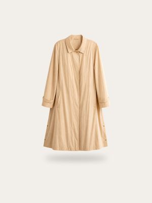 Delmod Minimal Beige Trench-Coat