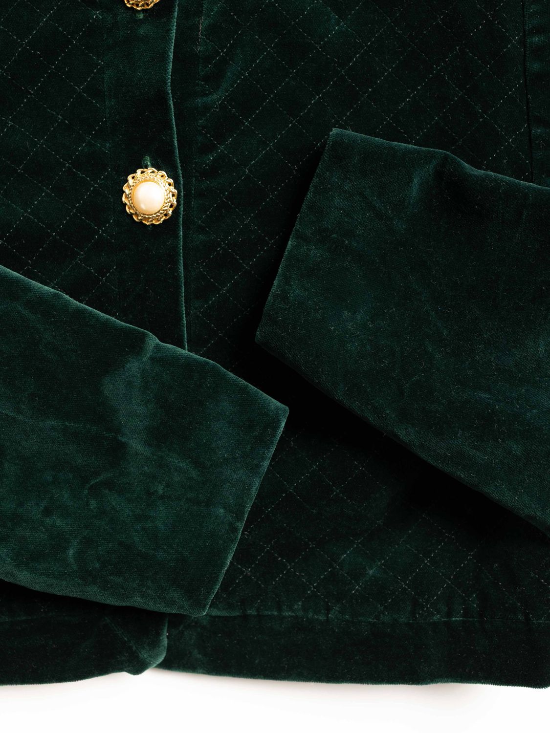 Vintage Emerald Green Velvet Jacket