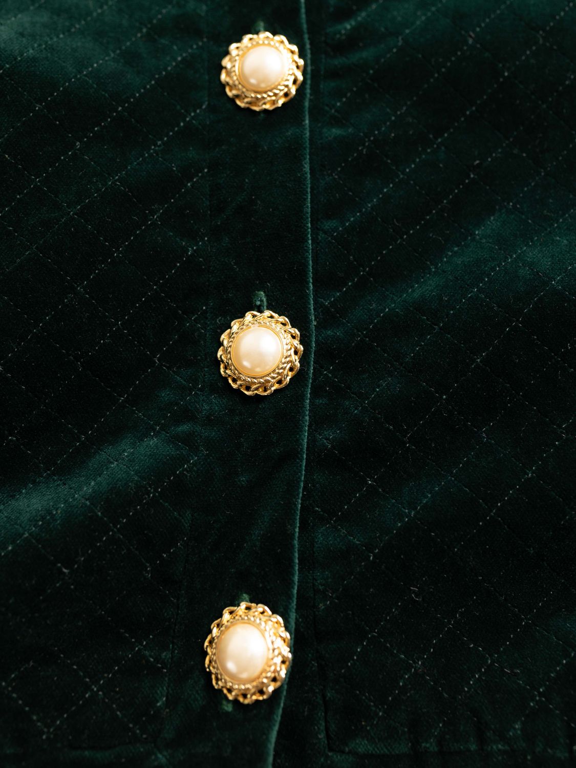 Vintage Emerald Green Velvet Jacket
