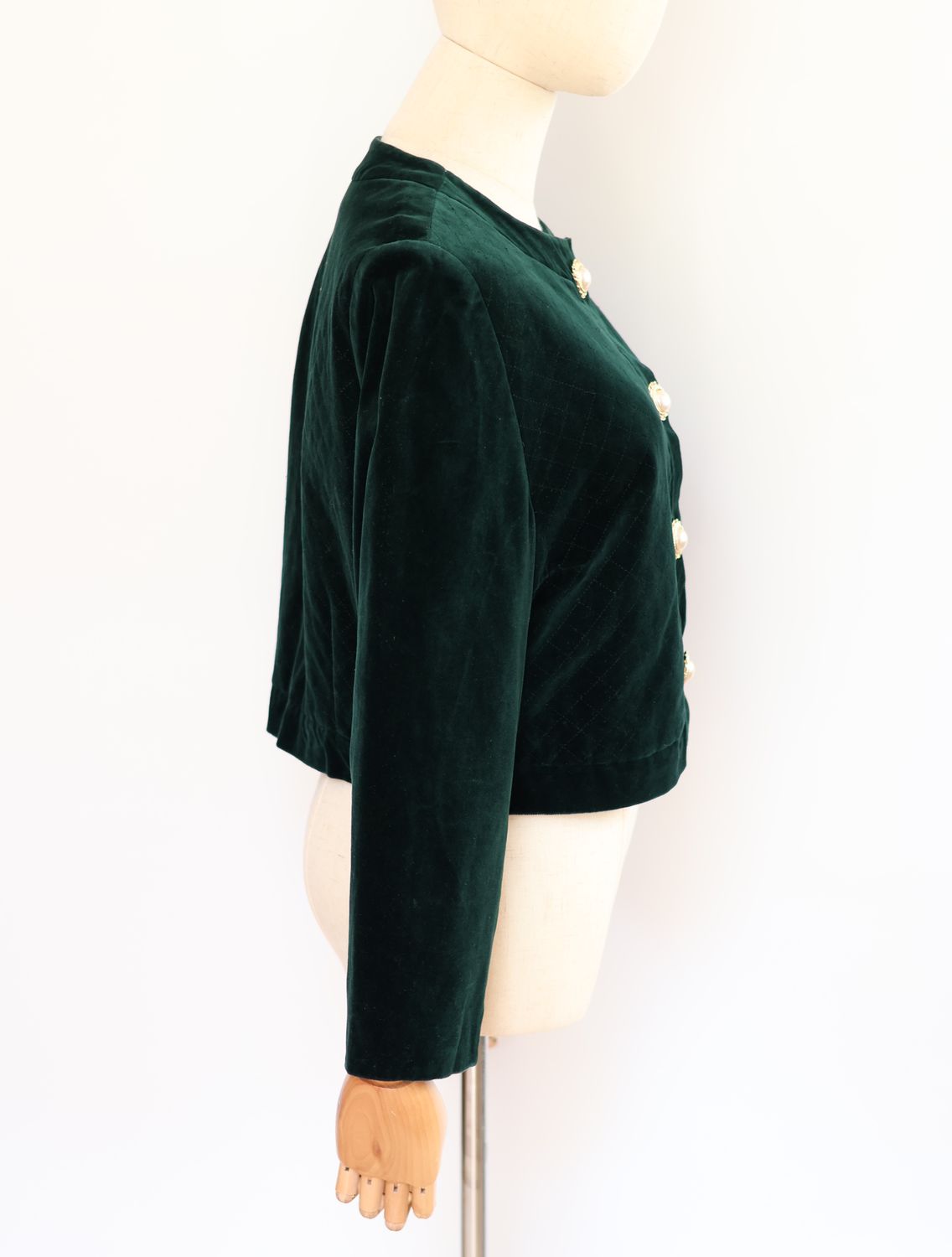 Vintage Emerald Green Velvet Jacket