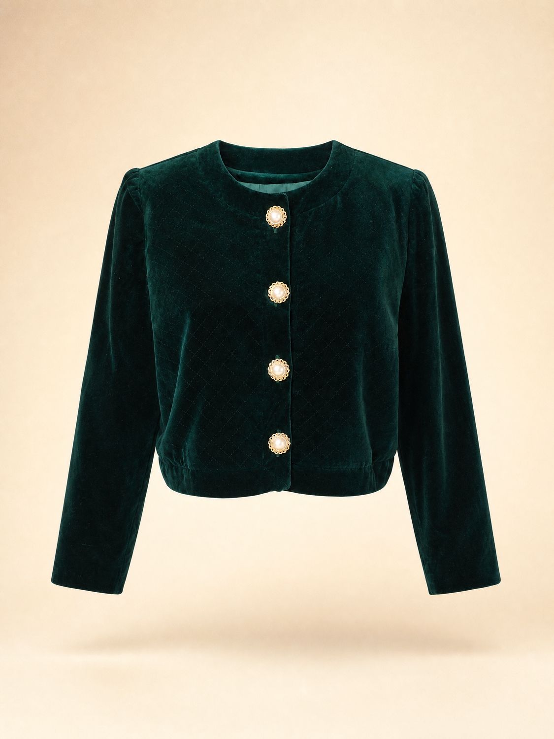 Vintage Emerald Green Velvet Jacket