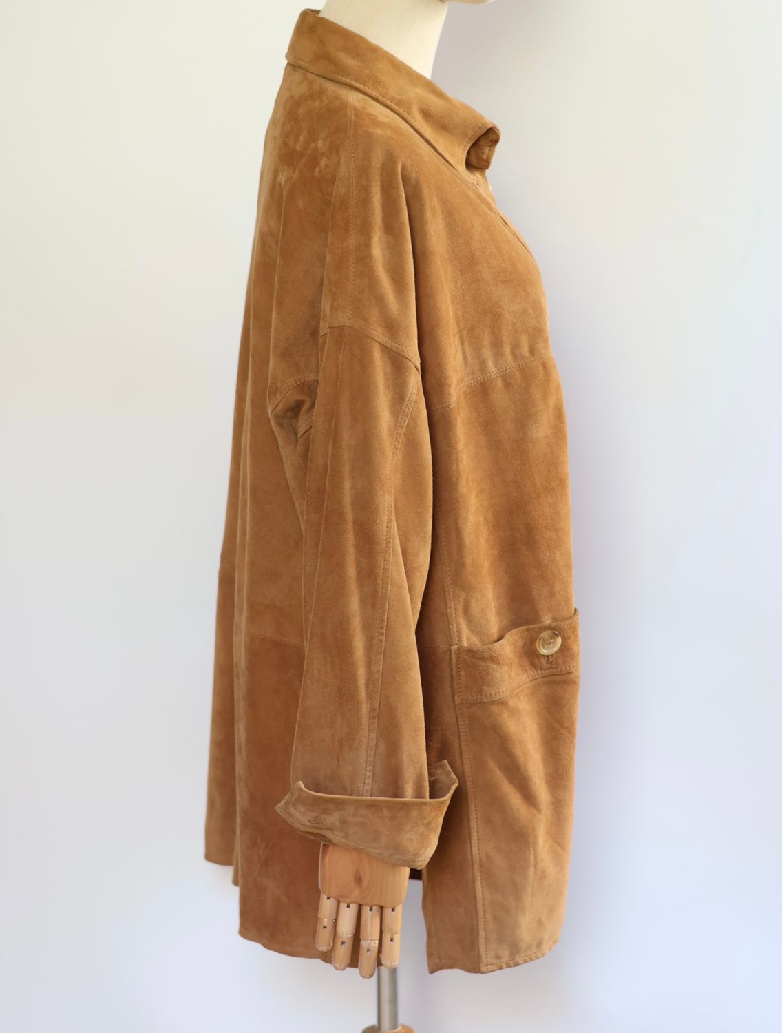 Suede Relaxed Shirt Jacket