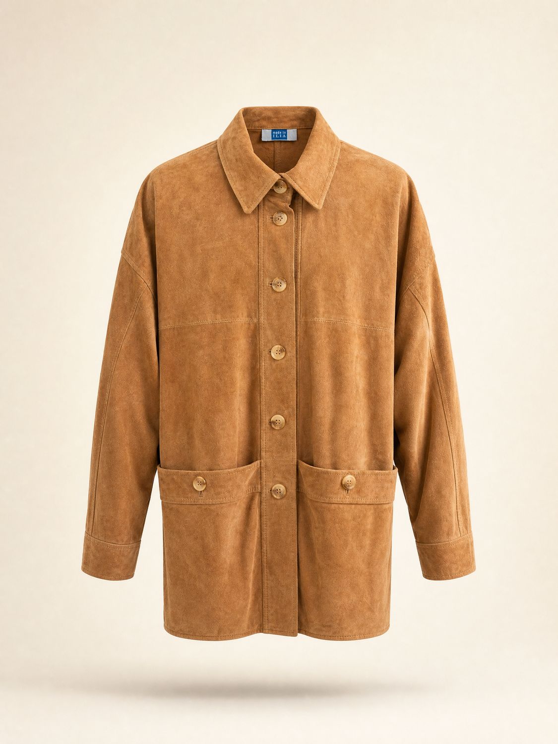Suede Relaxed Shirt Jacket