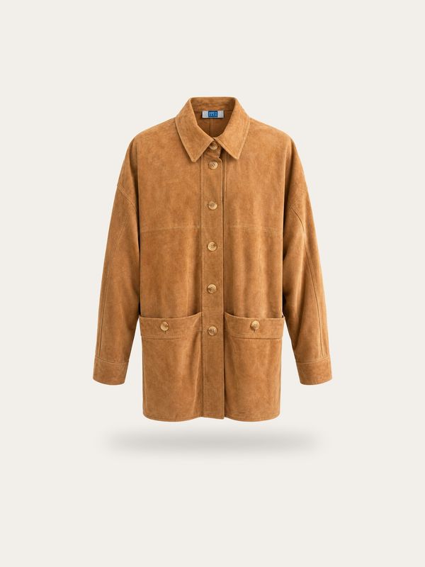 Suede Relaxed Shirt Jacket
