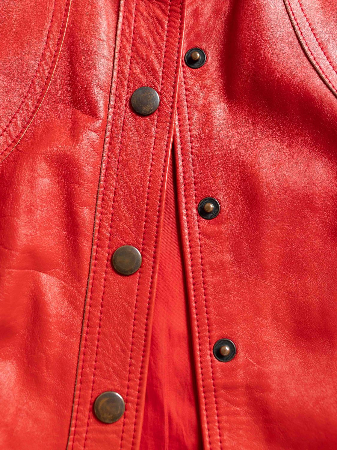 Vintage Red Leather Vest
