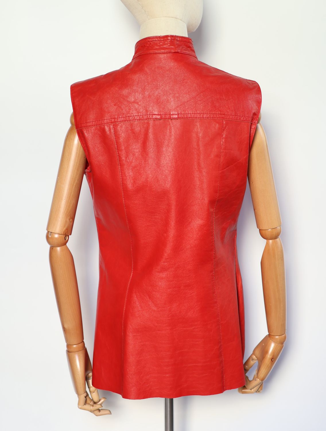 Vintage Red Leather Vest